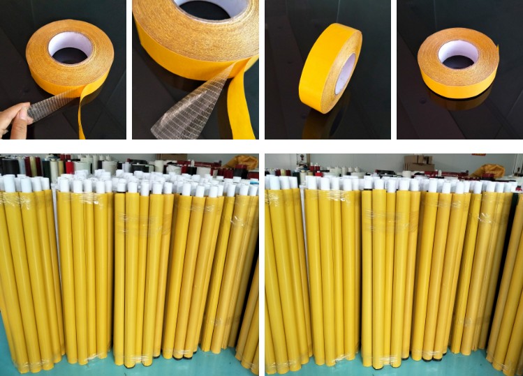Super sticky double sided fiberglass mesh tape